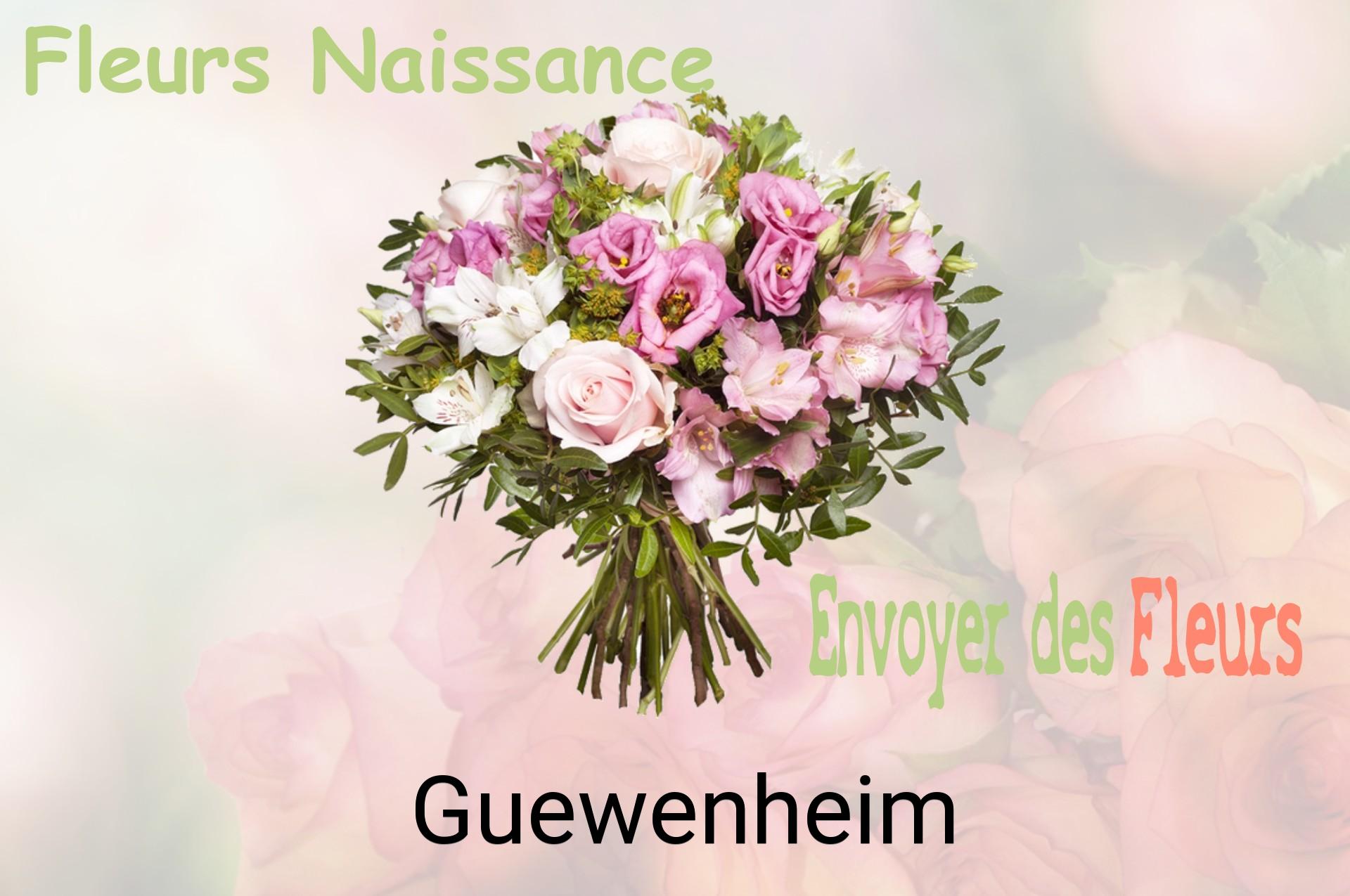 Bouquet de fleurs de naissance livré à Guewenheim