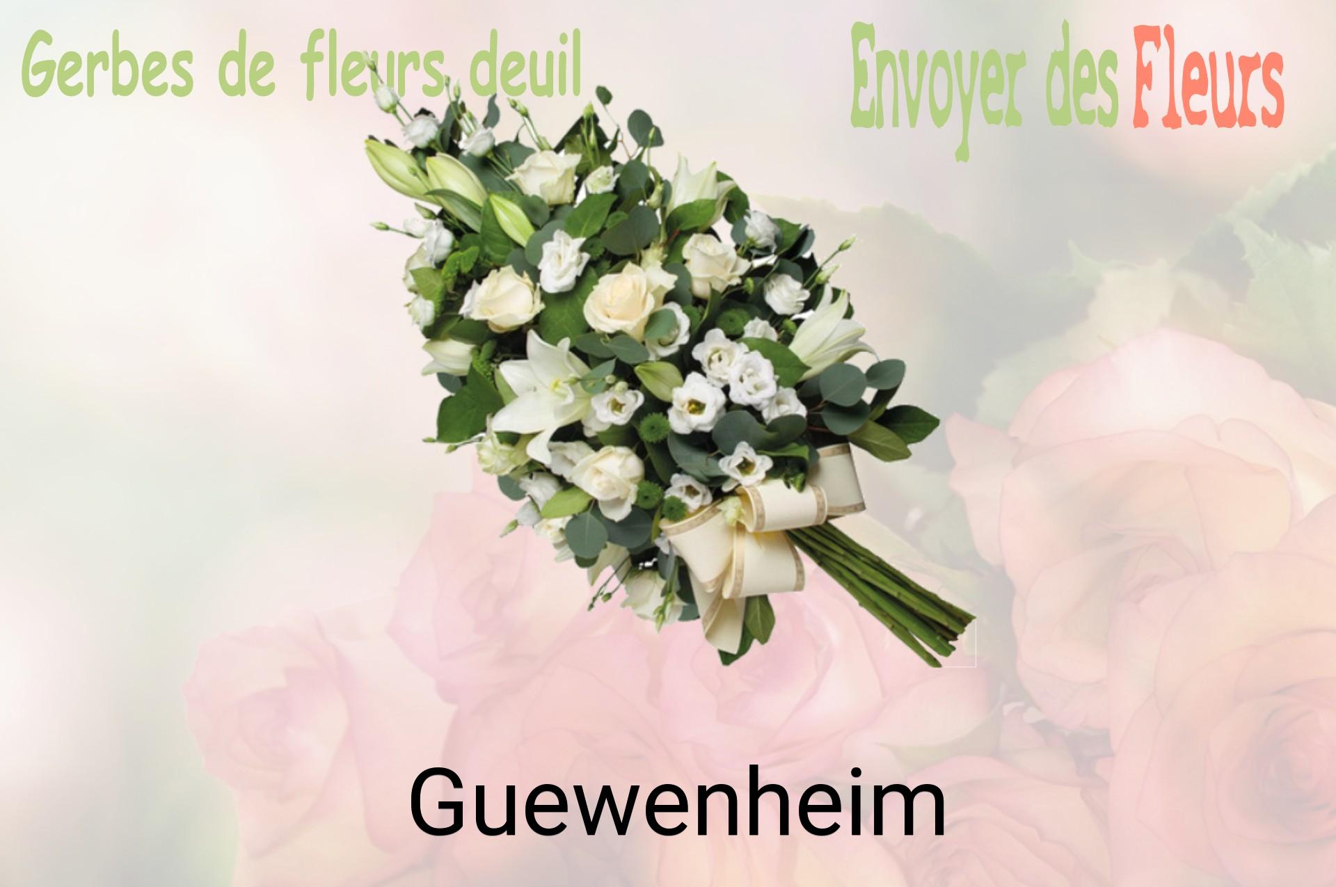 Gerbe de fleurs de deuil livrée à Guewenheim